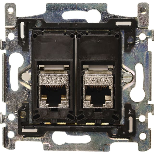 HIRSCHMANN - Prise murale de données 2x RJ 45 intégré HIRSCHMANN - Prise murale de données 2x RJ 45 intégré