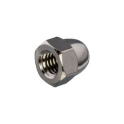 Écrou borgne inox A2 DIN 1587 M6 SW10 finition acier inoxydable