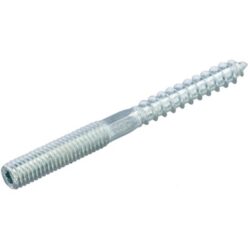 Détails visibles de Tire-fond double filetage galvanisé hexagonal Torx M8x80 pour Vis à double filetage