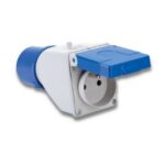 HUPPERTZ - Adaptateur CEE avec fiche mâle CEE 16 2P+T et fiche femelle 16A 2P+T 250V - FA73-109