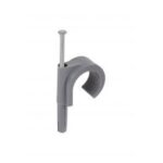HUPPERTZ - Attache à cheville avec clou acier gris pour tube 16-19 mm - M421415