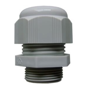 Presse-étoupe métrique polyamide gris IP68 M20x1,5 avec filetage et joint d étanchéité