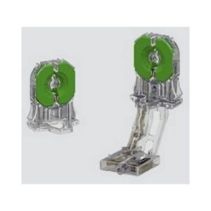 Pied presseur Socket TL 3254 13 S TR pour lampe douille métallique avec insert vert