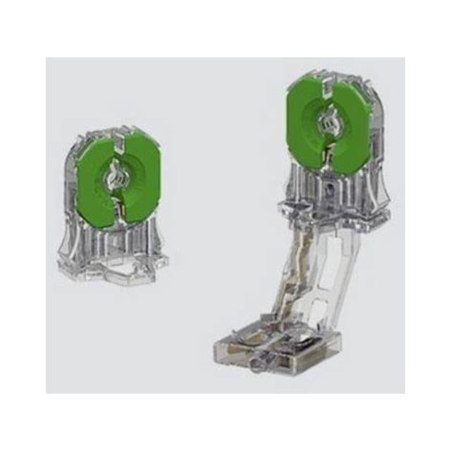 Douille tube fluorescent G13 transparente HUPPERTZ Douille G13 transparente pour tube fluorescent avec contacts métalliques et base en plastique vert