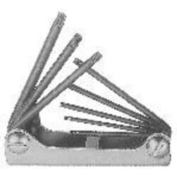 Détails visibles de Jeu de clés Torx pliantes T9 à T40 support métal pour Clés torx