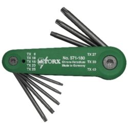 Détails visibles de Jeu de clés Torx T9 à T40 sur support plastique pour Clés torx