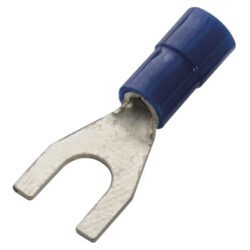 Détails visibles de Cosse à fourche isolée PVC bleu 1,5-2,5 mm² M5 pour Cosses de câble