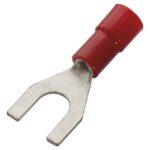 Haupa - Cosse à fourche DIN 46237 rouge isolée PVC 0