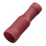Haupa - Cosse cylindrique femelle ronde rouge isolation complète PVC 0