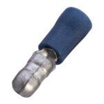 Haupa - Cosse cylindrique mâle ronde bleu isolée PVC 1