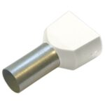 Haupa - Embout twin 2 conducteurs blanc isolé PP 2 x 0