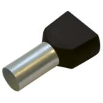 Haupa - Embout twin 2 conducteurs noir isolé PP 2 x 1