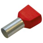 Haupa - Embout twin 2 conducteurs rouge isolé PP 2 x 10mm² 14mm DIN +105°C - 270798