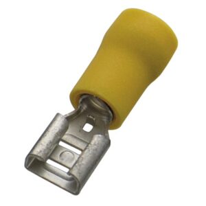Cosse plate femelle isolée PVC jaune 4 à 6 mm²