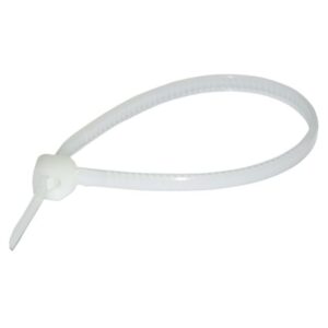 Collier de serrage nylon blanc 292 x 3,6 mm avec tête autobloquante