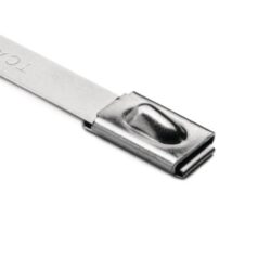 Collier de serrage inox 316 mm, finition argent