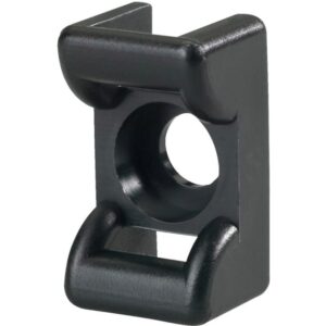 Hellermann Tyton - Embase en berceau 18x12mm à visser trou central Ø 4.5mm en PA66W noir - KR6G5 - 151-24660