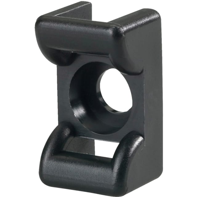 Hellermann Tyton - Embase en berceau 18x12mm à visser trou central Ø 4.5mm en PA66W noir - KR6G5 - 151-24660 Hellermann Tyton - Embase en berceau 18x12mm à visser trou central Ø 4.5mm en PA66W noir - KR6G5 - 151-24660