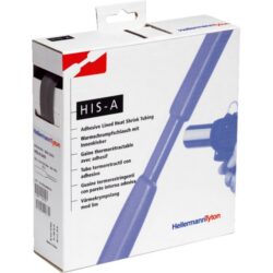 Hellermann Tyton - Gaine thermorétractable paroi adhésivée noir 12/4