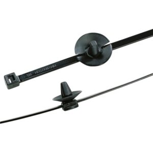 Hellermann Tyton - Lanières assemblées à pied ancre avec jupe 300x4