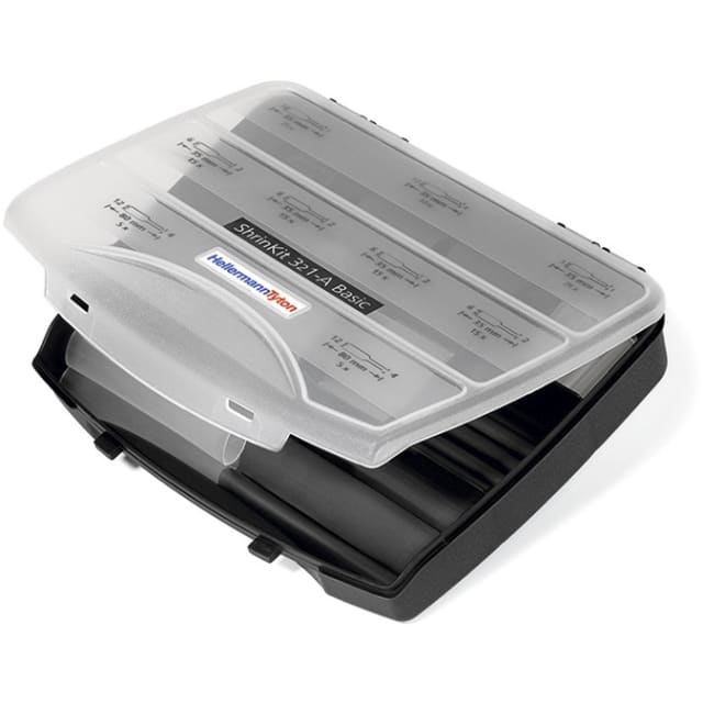 Hellermann Tyton - Manchons thermo adhésifscoffret 3/1 noir/transparent - 380-03004 Hellermann Tyton - Manchons thermo adhésifscoffret 3/1 noir/transparent - 380-03004
