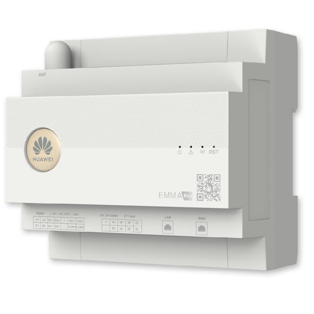 Huawei EMMA A02 Assistant gestion énergie Boîtier gestion d énergie solaire blanc avec logo Huawei et modules latéraux