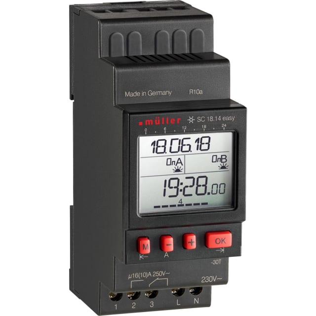Hugo Müller - Interrupteur horaire - SC 18.14 easy 230V 50-60Hz Hugo Müller - Interrupteur horaire - SC 18.14 easy 230V 50-60Hz