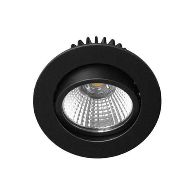 INDIGO Downlight encastré orientable noir mat Downlight encastré noir mat orientable avec réflecteur facetté et IP44