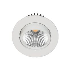 Détails visibles de Downlight encastré orientable LED blanc mat pour Spots encastrés