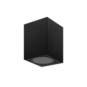 Plafonnier extérieur noir mat en saillie, culot GU10, indice IP65, forme rectangulaire