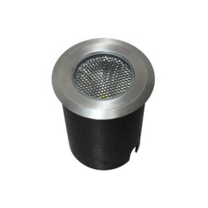 Spot encastrable de sol rond inox noir à LED dimmable IP67