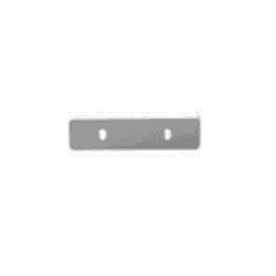 Connecteur aluminium gris 55 mm pour profilé LED avec deux trous de fixation