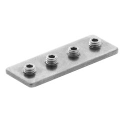 Connecteur mécanique noir mat pour rail apparent 48V avec quatre points de fixation