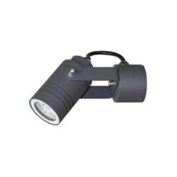Luminaire extérieur anthracite orientable GU10 IP54, fixation murale ou plafond, corps cylindrique compact