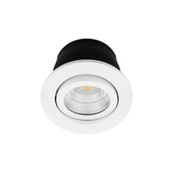 Détails visibles de Downlight encastré orientable dimmable IP65 blanc mat pour Spots encastrés