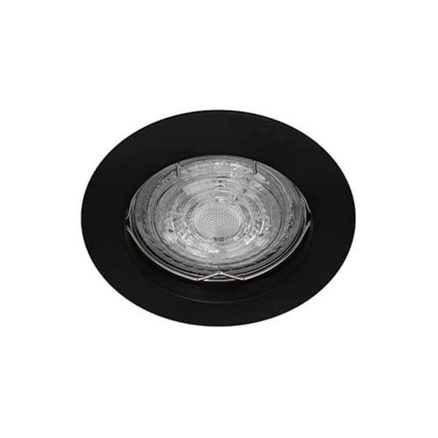 Spot encastré rond fixe GU10 noir mat INDIGO Spot encastré rond fixe noir mat pour ampoule GU10