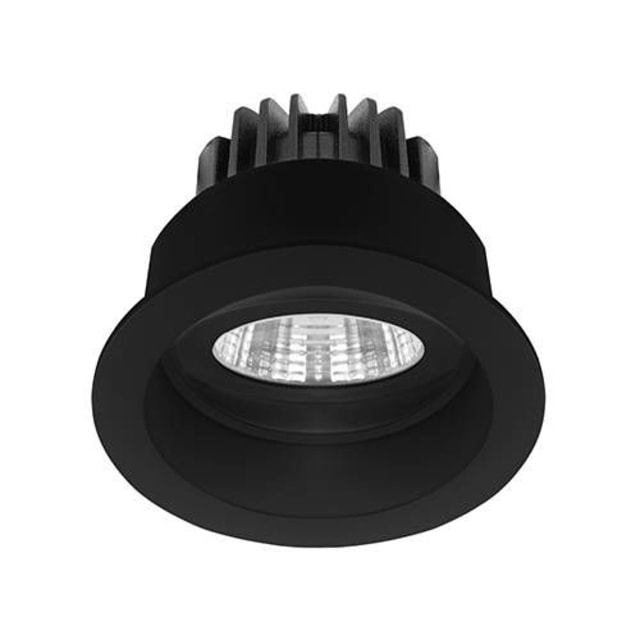 INDIGO Downlight LED encastré noir mat Downlight LED encastré noir mat orientable avec réflecteur central et finition ronde