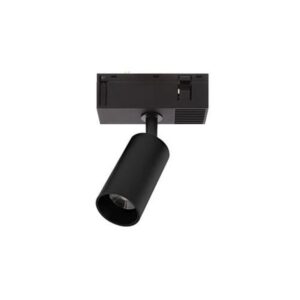 Projecteur sur rail cylindrique noir mat 48V 8W 2700K orientable