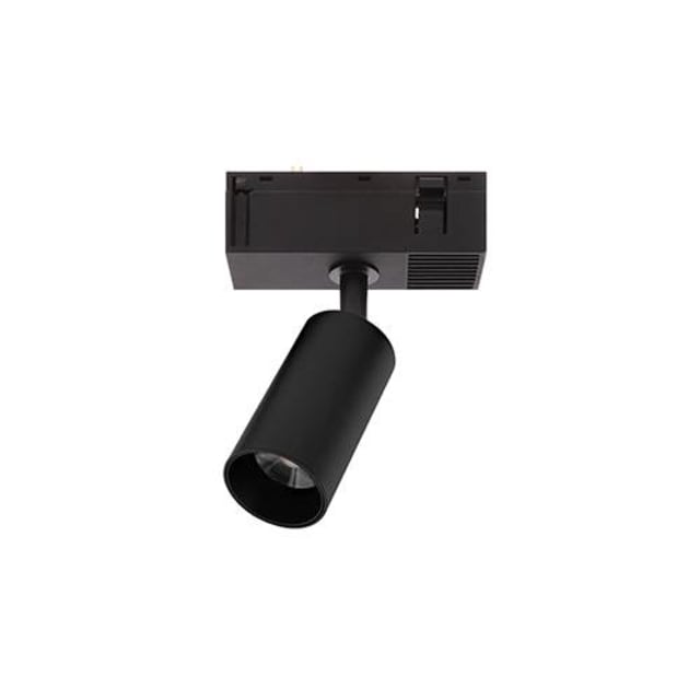 Projecteur rail 48V INDIGO TR285SW05 Projecteur sur rail cylindrique noir mat 48V 8W 2700K orientable