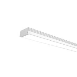 Profil en aluminium blanc mat pour bandeau LED avec diffuseur translucide