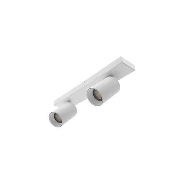 INDIGO Applique plafonnier 2 spots GU10 WA19905 Applique plafonnier blanc à deux spots orientables GU10 sur platine rectangulaire
