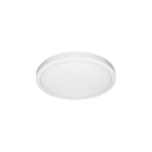 Plafonnier LED rond extra-plat blanc mat 18W 3000K