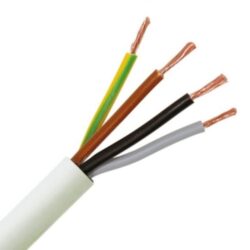 INSTALLATIEKABEL - H05VV-F VTMB câble de raccordement PVC souple gaine lisse 500V blanc 4G0