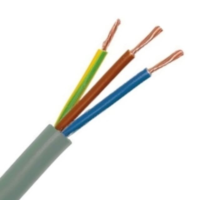 INSTALLATIEKABEL - H05VV-F VTMB câble de raccordement PVC souple gaine lisse 500V gris 3G1 INSTALLATIEKABEL - H05VV-F VTMB câble de raccordement PVC souple gaine lisse 500V gris 3G1