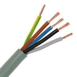 Câble de raccordement souple 5G2,5 mm² gris, configuration visible