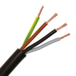INSTALLATIEKABEL - H05VV-F VTMB câble de raccordement PVC souple gaine lisse 500V noir 4G1