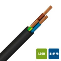 INSTALLATIEKABEL - H07ZZ-F câble caoutchouc sans halogène souple 750V CCA S1D1A1 noir 3G2