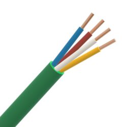 Détails visibles de Câble de signalisation LS0H intérieur 4x0,8 mm vert pour Câbles résistants au feu