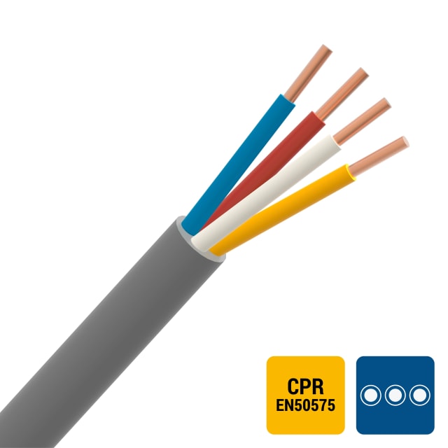 INSTALLATIEKABEL - SVV câble signalisation PVC intérieur 150V Cca s3d2a3 gris 4X0 INSTALLATIEKABEL - SVV câble signalisation PVC intérieur 150V Cca s3d2a3 gris 4X0