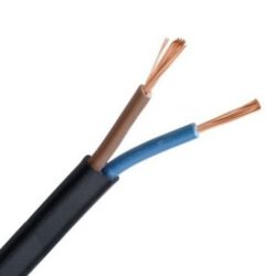 INSTALLATIEKABEL - VTLB H03VV-F câble de raccordement PVC souple 300V noir 2X0